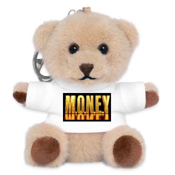 Golden Money Typography Luxury Design - Teddy Keyring - white - Front