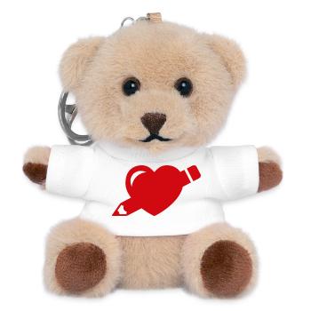 Designliebe - Teddy Schlüsselanhänger - Weiß - Vorne