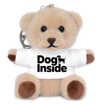 Dog Inside Silhouette - Teddy Schlüsselanhänger - Weiß - Vorne