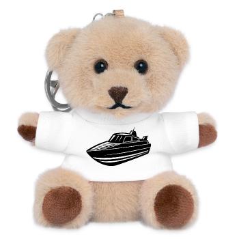 Jet Boat - Teddy Keyring - white - Front