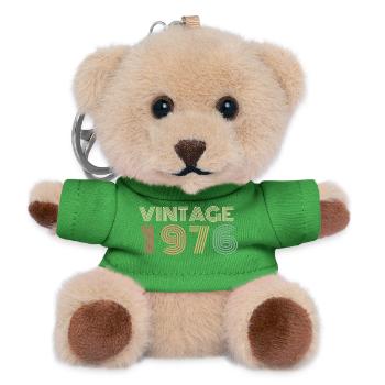 Neon Retro 60 Jahre alt, Sechziger Geburtstag 1966 - Teddy Schlüsselanhänger - Grün - Vorne