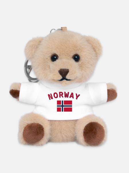 Norway - Teddy Keyring - white