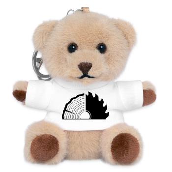 Carpenter Wooden Slice Saw Blade - Teddy Keyring - white - Front