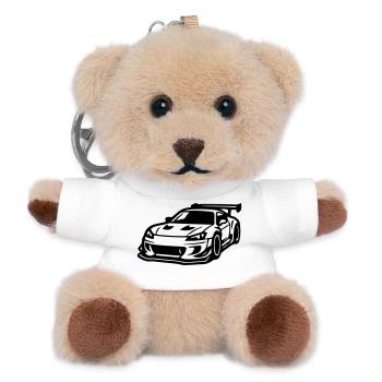 Car Sports Car Car Racing - Teddy Keyring - white - Front