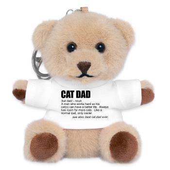 Définition de Cat Dad Cat Dad pour hommes D - Porte-clés ourson - blanc - Devant