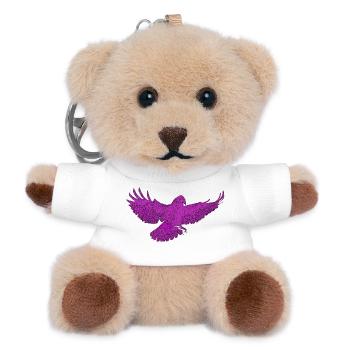 Greifvogel im Flug, Andersfarbig - Teddy Schlüsselanhänger - Weiß - Vorne