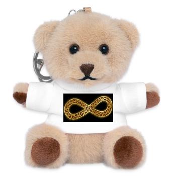 Golden Leopard Infinity - Teddy Keyring - white - Front