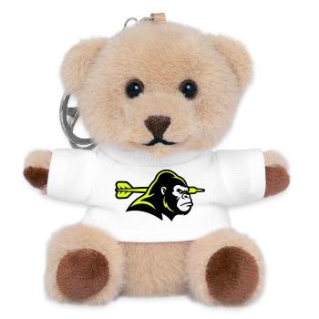 Gorilla Dart Arrow Mascot - Teddy Keyring - white - Front