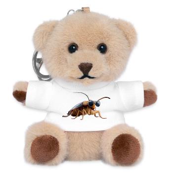 Kakerlake Küchenschabe Insekten Schabe Kakerlaken - Teddy Schlüsselanhänger - Weiß - Vorne