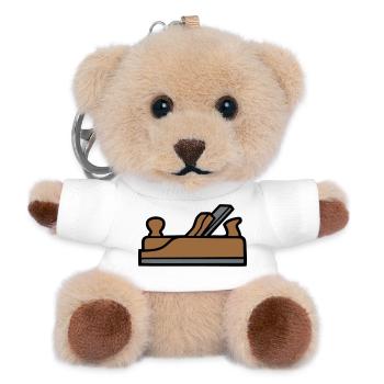 Hobel Tischler Icon - Teddy Schlüsselanhänger - Weiß - Vorne