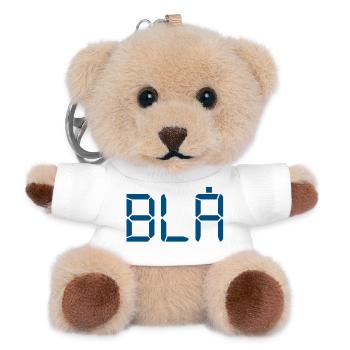 Blue - LCD - Teddy Keyring - white - Front