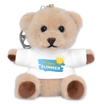 Summer Mode: ON - Teddy Keyring - white - Front