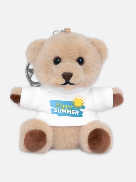 Summer Mode: ON - Teddy Keyring - white