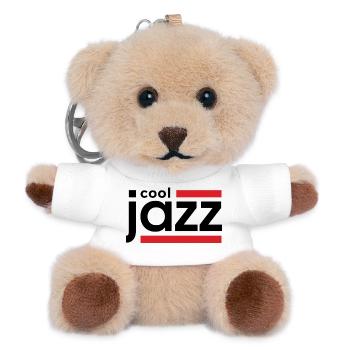 Jazz cool - Porte-clés ourson - blanc - Devant