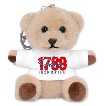 1789 France / Frankreich Freedom starts here - Teddy Schlüsselanhänger - Weiß - Vorne