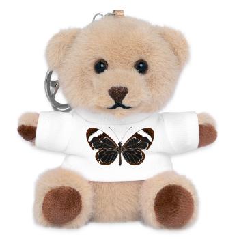 Glasflügel-Schmetterling Greta oto Cartoon-Stil - Teddy Schlüsselanhänger - Weiß - Vorne