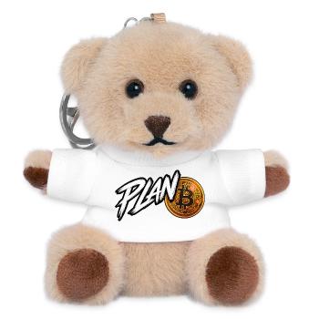 Plan Bitcoin - Teddy Schlüsselanhänger - Weiß - Vorne
