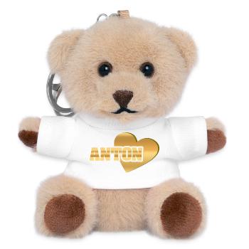 Anton als Love - Teddy Schlüsselanhänger - Weiß - Vorne