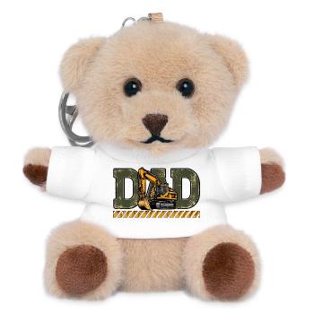 Bagger-Dad-Shirt, Bau-Dad-T-Shirt - Teddy Schlüsselanhänger - Weiß - Vorne