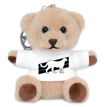 Gepard Silhouette - Teddy Schlüsselanhänger - Weiß - Vorne