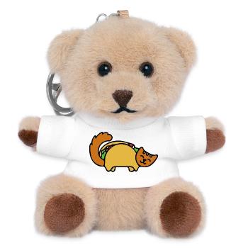 Taco-Katzenparade - Teddy Schlüsselanhänger - Weiß - Vorne