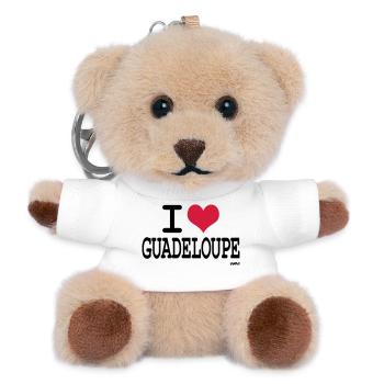 ich liebe die Guadeloupe by wam - Teddy Schlüsselanhänger - Weiß - Vorne