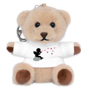 Cher ange - Porte-clés ourson - blanc - Devant