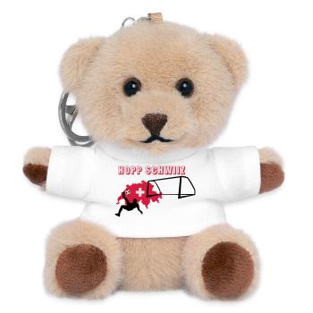 Hopp Schwiiz - Teddy Schlüsselanhänger - Weiß - Vorne