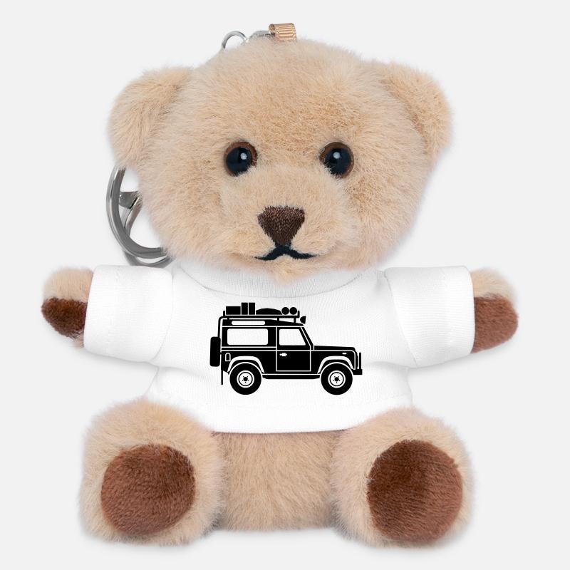 Defender D90 Expedition - Teddy Schlüsselanhänger - Weiß