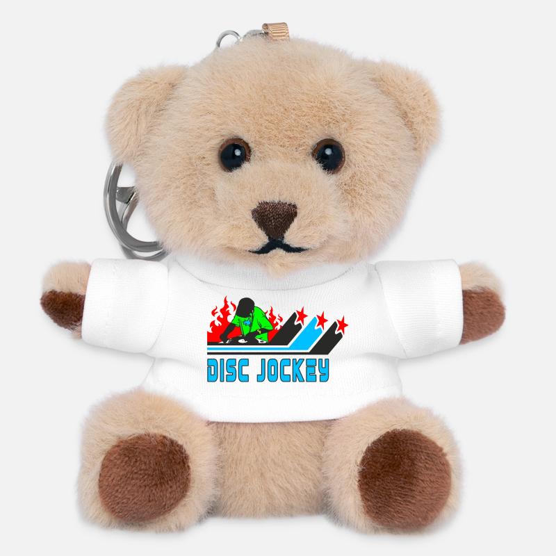 Disc Jockey / DJ / Cadeau / Idée cadeau - Porte-clés ourson - blanc