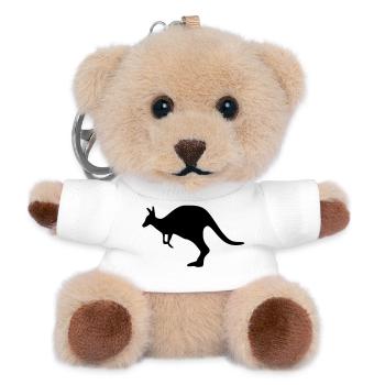 Känguru kangaroo Australien - Teddy Schlüsselanhänger - Weiß - Vorne