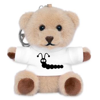 Lustiger Wurm - Teddy Schlüsselanhänger - Weiß - Vorne