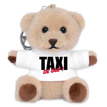 Taxi de ouf ! - Porte-clés ourson - blanc - Devant