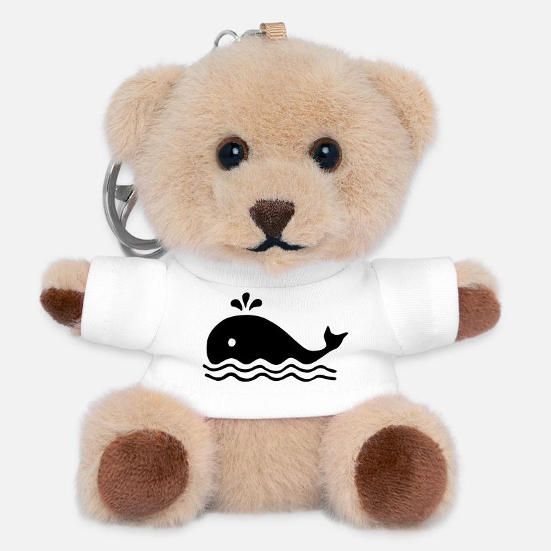 Baleine baleine - Porte-clés ourson - blanc