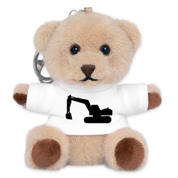bagger sand arbeit beruf - Teddy Schlüsselanhänger - Weiß - Vorne