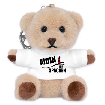 Moin ihr Spacken - Teddy Schlüsselanhänger - Weiß - Vorne