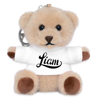 Name Liam - Teddy Schlüsselanhänger - Weiß - Vorne