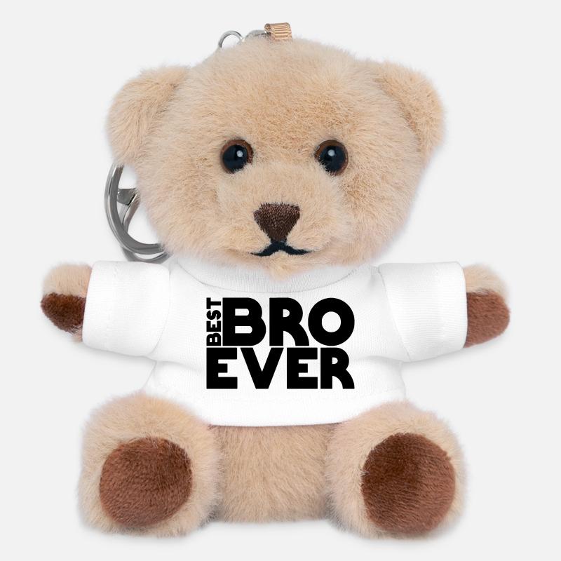 Best BRO ever - Porte-clés ourson - blanc