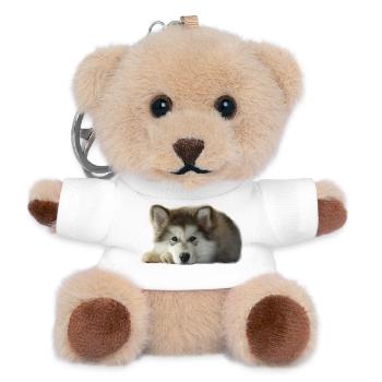 Maia Malamute Welpe - Teddy Schlüsselanhänger - Weiß - Vorne