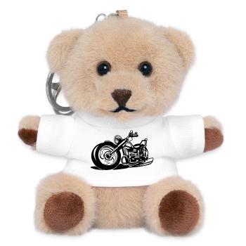 Chopper / motorcycle - Teddy Keyring - white - Front