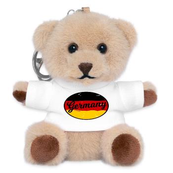 Autoaufkleber Deutschland - Teddy Schlüsselanhänger - Weiß - Vorne