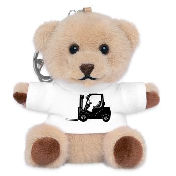Forklift Forklift, handle, forklift - Teddy Keyring - white - Front