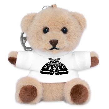 Black moth - Teddy Keyring - white - Front