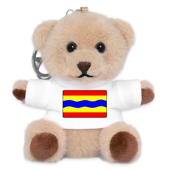 Flagge der Provinz Overijsselsevlag Overijssel - Teddy Schlüsselanhänger - Weiß - Vorne