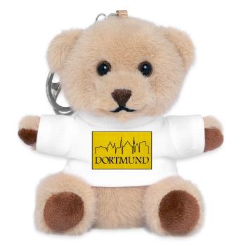 Dortmund Skyline Yellow Design - Teddy Keyring - white - Front