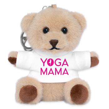 Yoga Mama - Teddy Schlüsselanhänger - Weiß - Vorne