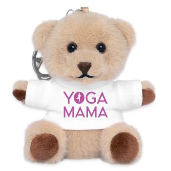 Yoga Mama - Porte-clés ourson - blanc - Devant
