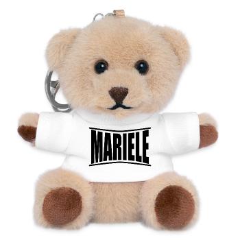 nom t-shirt Mariele t-shirt idée cadeau - Porte-clés ourson - blanc - Devant