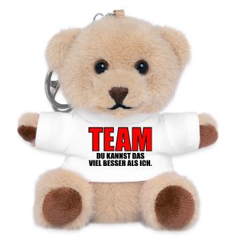 AUSREDEN SPRÜCHE - FAUL SEIN KOMPLIMENTE - Teddy Schlüsselanhänger - Weiß - Vorne