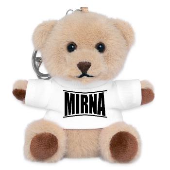 nom du t-shirt Mirna idée cadeau t-shirt - Porte-clés ourson - blanc - Devant